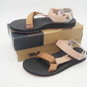 NEW TEVA Original Universal Maple Sugar Brown Pink Flat Sandal Women's 8